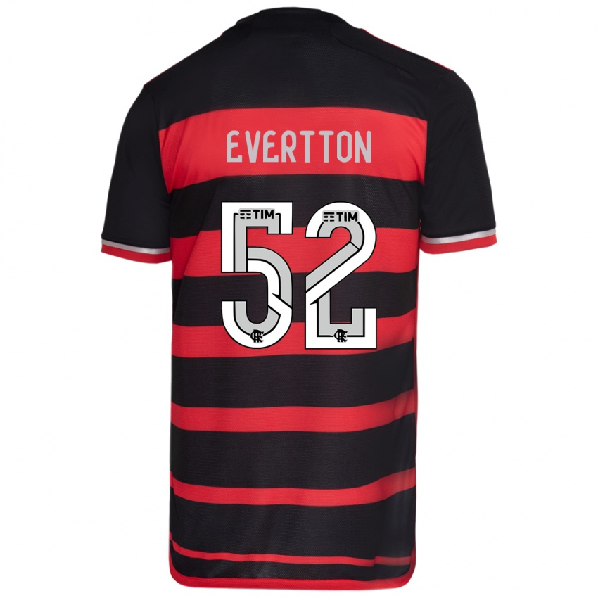 Niño Camiseta Evertton #52 Negro Rojo 1ª Equipación 2024/25 La Camisa México