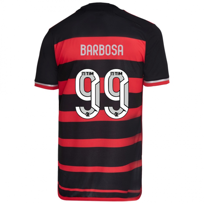 Niño Camiseta Gabriel Barbosa #99 Negro Rojo 1ª Equipación 2024/25 La Camisa México