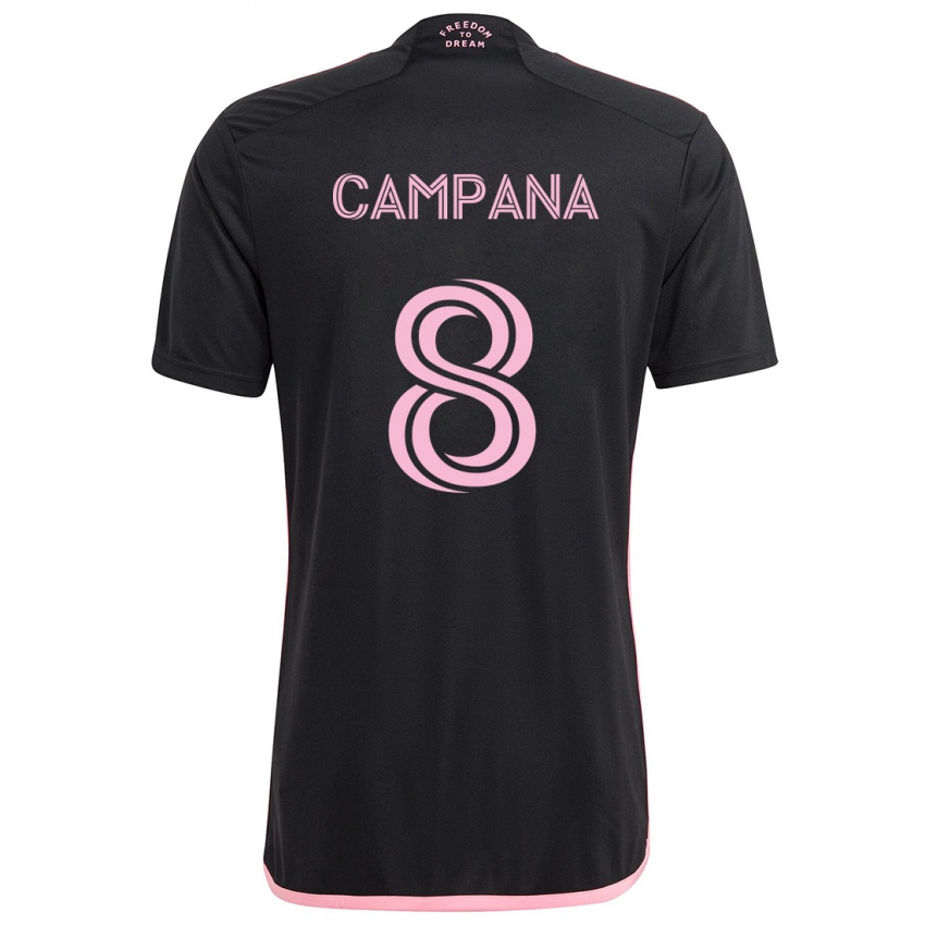 Niño Camiseta Leonardo Campana #8 Negro 2ª Equipación 2024/25 La Camisa México