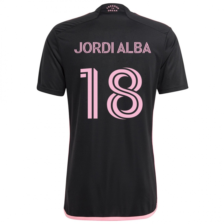 Niño Camiseta Jordi Alba #18 Negro 2ª Equipación 2024/25 La Camisa México