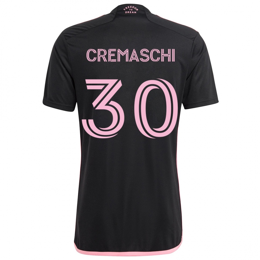 Niño Camiseta Benja Cremaschi #30 Negro 2ª Equipación 2024/25 La Camisa México