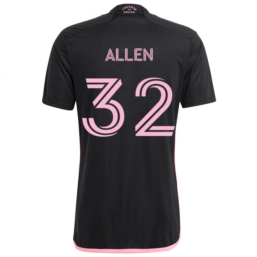 Niño Camiseta Noah Allen #32 Negro 2ª Equipación 2024/25 La Camisa México