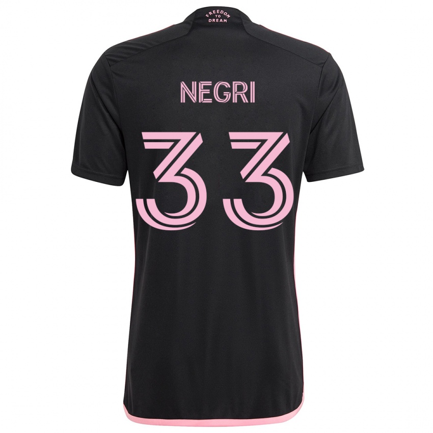 Niño Camiseta Franco Negri #33 Negro 2ª Equipación 2024/25 La Camisa México