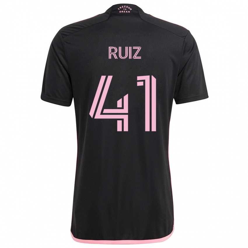 Niño Camiseta David Ruíz #41 Negro 2ª Equipación 2024/25 La Camisa México