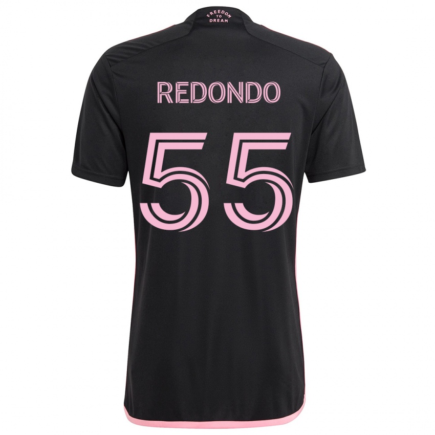 Niño Camiseta Federico Redondo #55 Negro 2ª Equipación 2024/25 La Camisa México