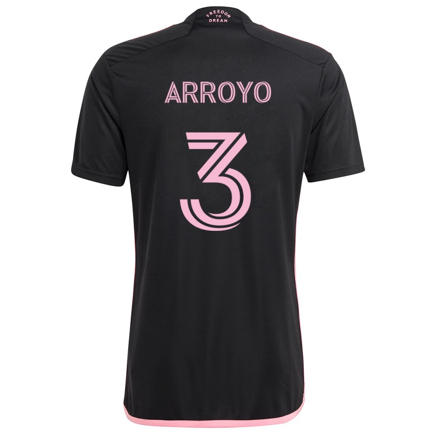 Niño Camiseta Dixon Arroyo #3 Negro 2ª Equipación 2024/25 La Camisa México