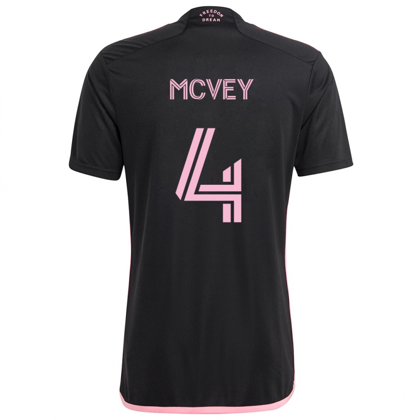 Niño Camiseta Christopher Mcvey #4 Negro 2ª Equipación 2024/25 La Camisa México