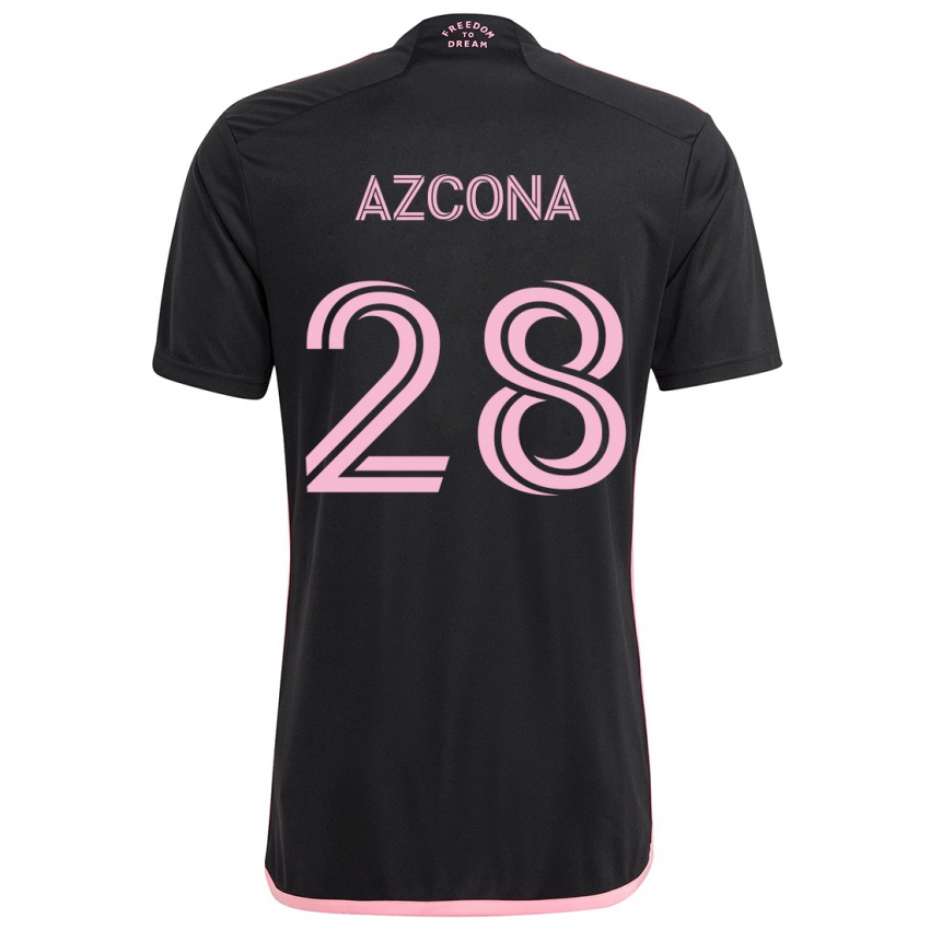 Niño Camiseta Edison Azcona #28 Negro 2ª Equipación 2024/25 La Camisa México