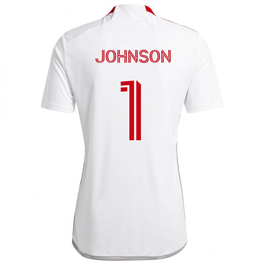 Niño Camiseta Sean Johnson #1 Blanco Rojo 2ª Equipación 2024/25 La Camisa México