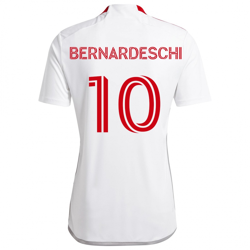 Niño Camiseta Federico Bernardeschi #10 Blanco Rojo 2ª Equipación 2024/25 La Camisa México