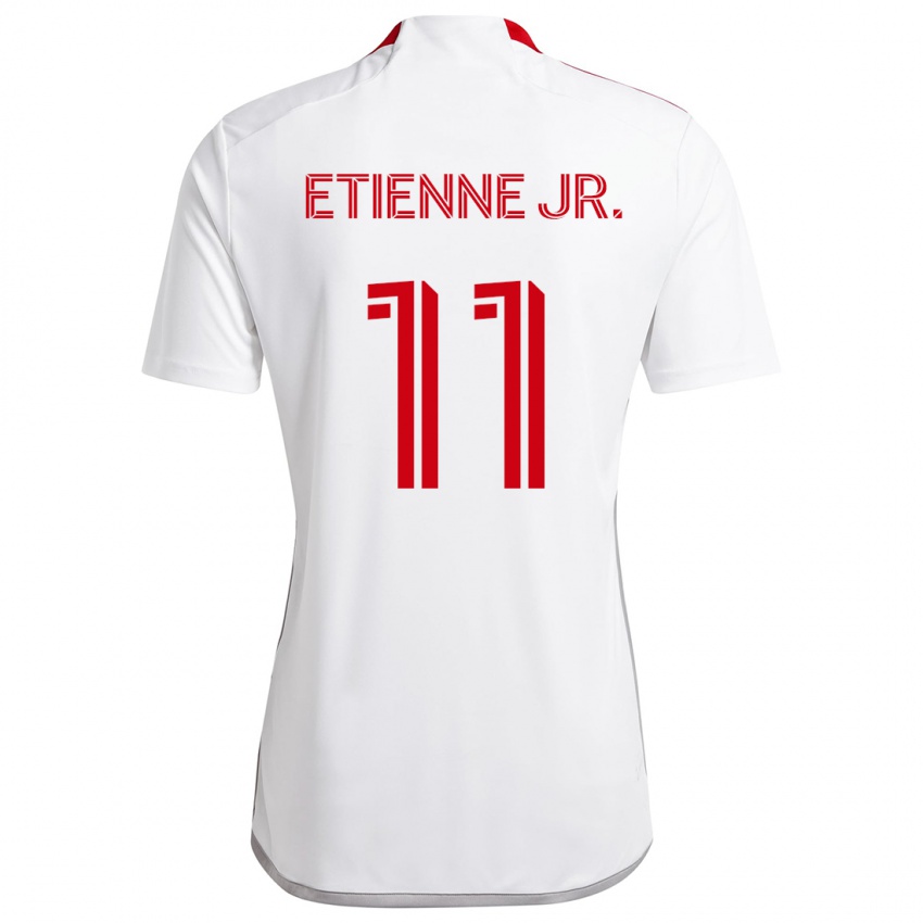 Niño Camiseta Derrick Etienne Jr. #11 Blanco Rojo 2ª Equipación 2024/25 La Camisa México