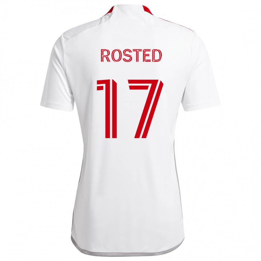 Niño Camiseta Sigurd Rosted #17 Blanco Rojo 2ª Equipación 2024/25 La Camisa México