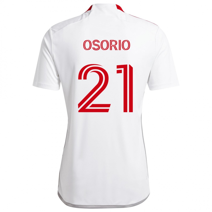 Niño Camiseta Jonathan Osorio #21 Blanco Rojo 2ª Equipación 2024/25 La Camisa México