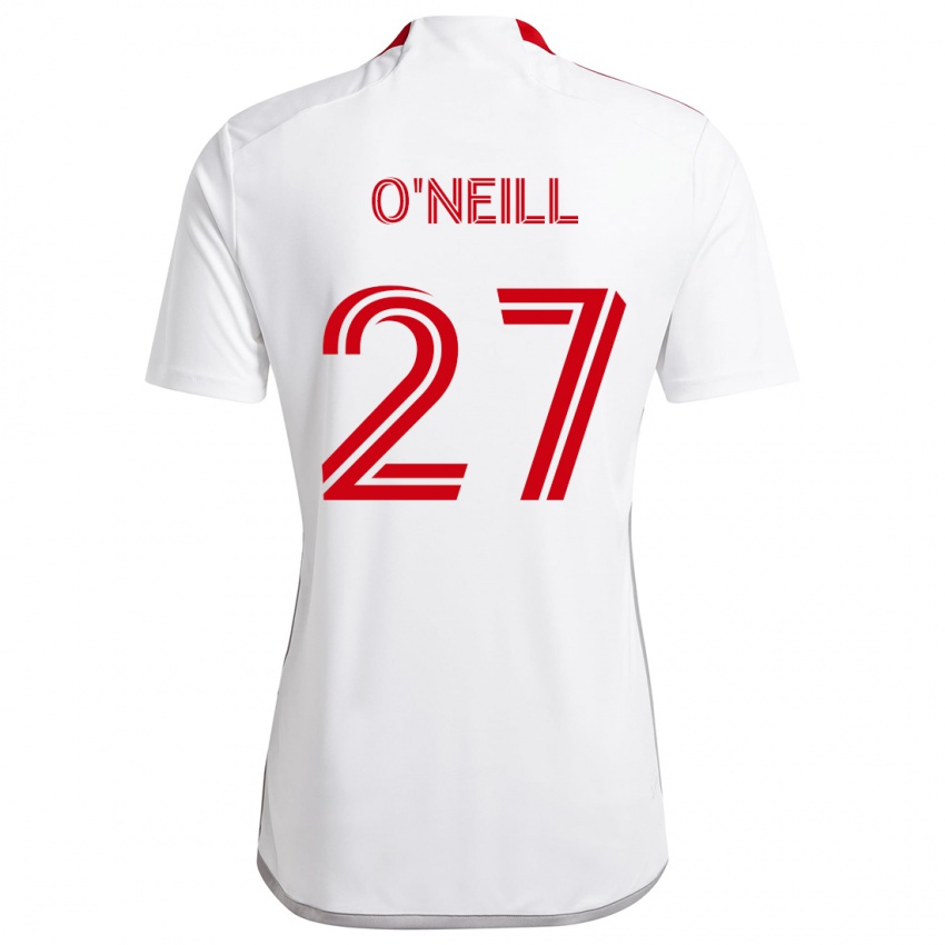 Niño Camiseta Shane O'neill #27 Blanco Rojo 2ª Equipación 2024/25 La Camisa México