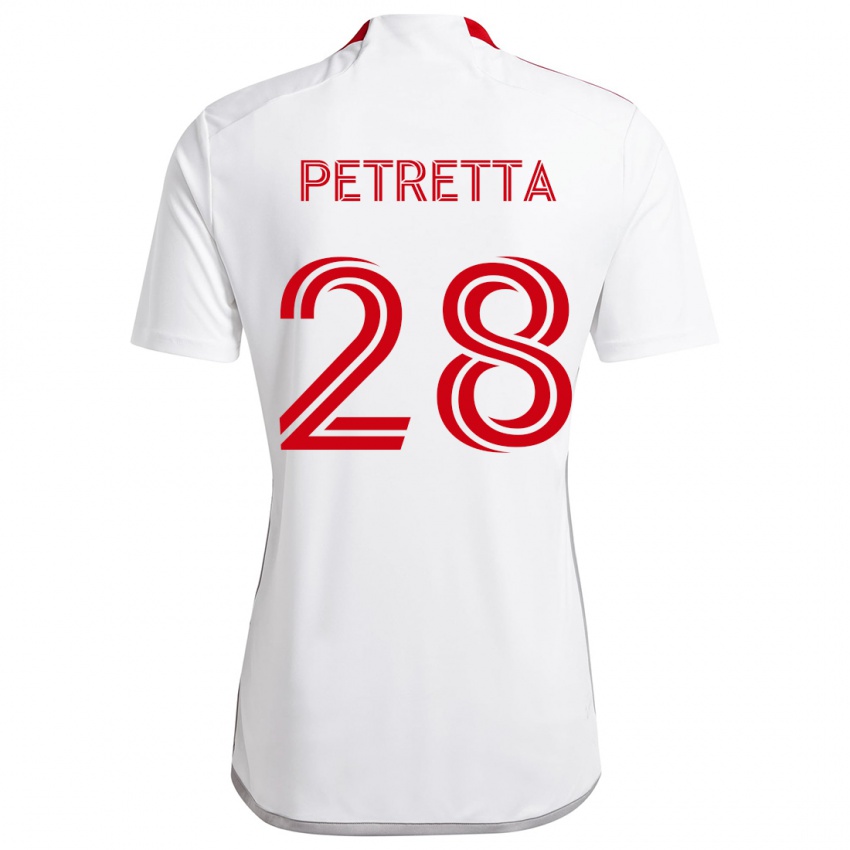 Niño Camiseta Raoul Petretta #28 Blanco Rojo 2ª Equipación 2024/25 La Camisa México