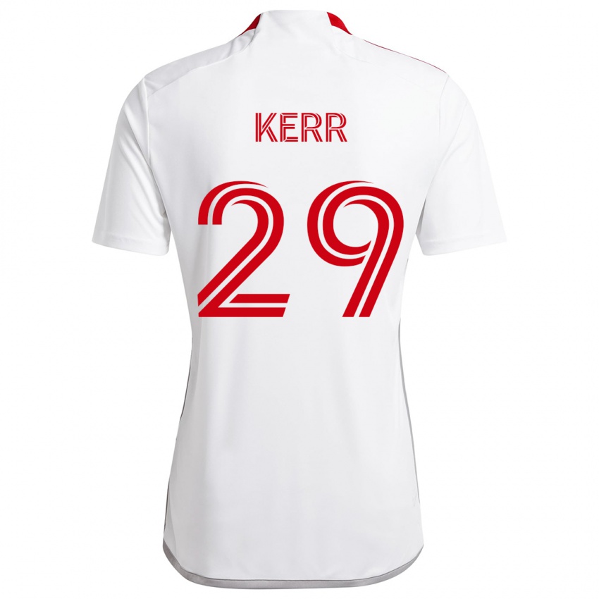 Niño Camiseta Deandre Kerr #29 Blanco Rojo 2ª Equipación 2024/25 La Camisa México