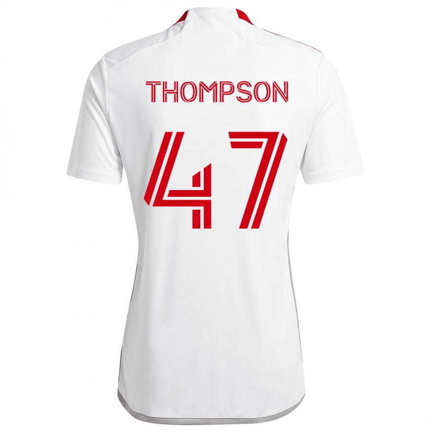 Niño Camiseta Kosi Thompson #47 Blanco Rojo 2ª Equipación 2024/25 La Camisa México