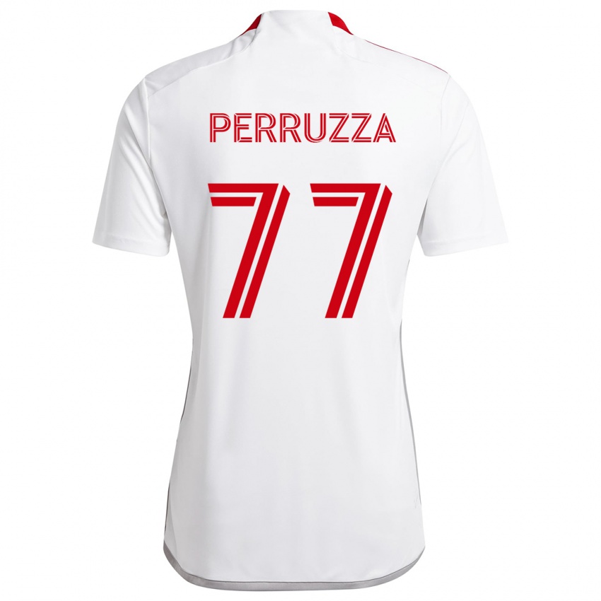 Niño Camiseta Jordan Perruzza #77 Blanco Rojo 2ª Equipación 2024/25 La Camisa México