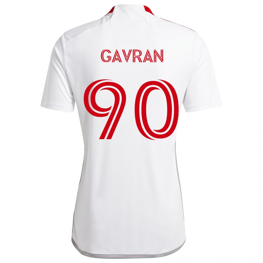 Niño Camiseta Luka Gavran #90 Blanco Rojo 2ª Equipación 2024/25 La Camisa México