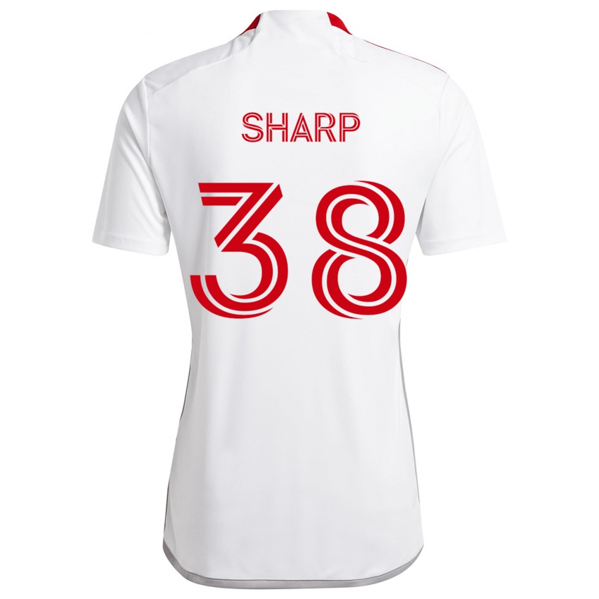 Niño Camiseta Charlie Sharp #38 Blanco Rojo 2ª Equipación 2024/25 La Camisa México