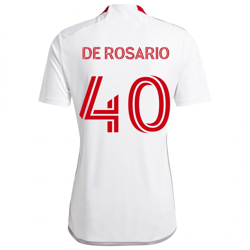 Niño Camiseta Adisa De Rosario #40 Blanco Rojo 2ª Equipación 2024/25 La Camisa México