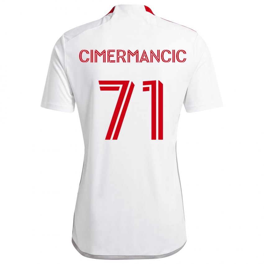 Niño Camiseta Markus Cimermancic #71 Blanco Rojo 2ª Equipación 2024/25 La Camisa México