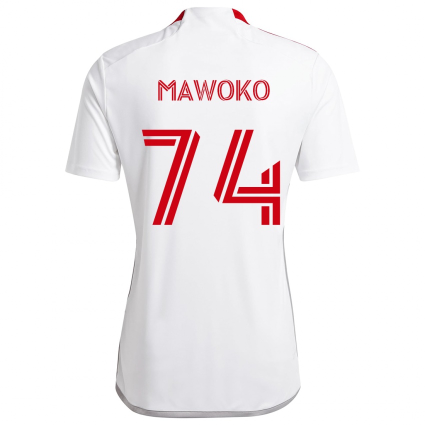 Niño Camiseta Kundai Mawoko #74 Blanco Rojo 2ª Equipación 2024/25 La Camisa México