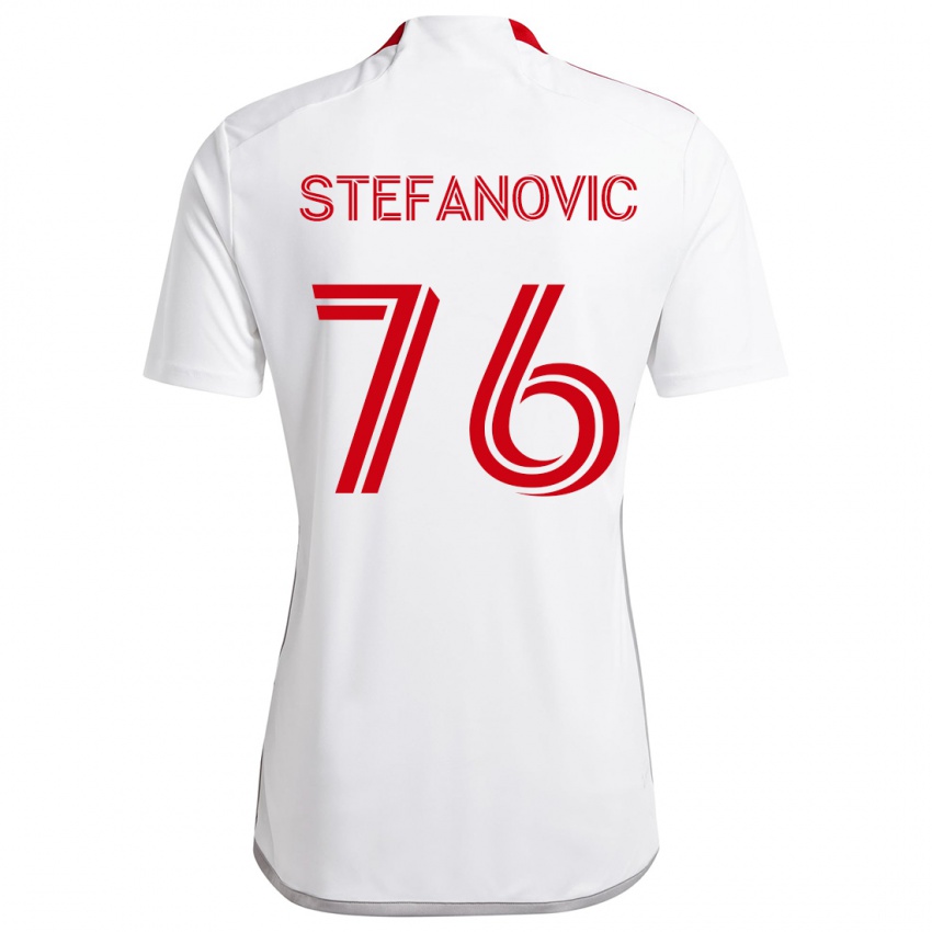 Niño Camiseta Lazar Stefanovic #76 Blanco Rojo 2ª Equipación 2024/25 La Camisa México