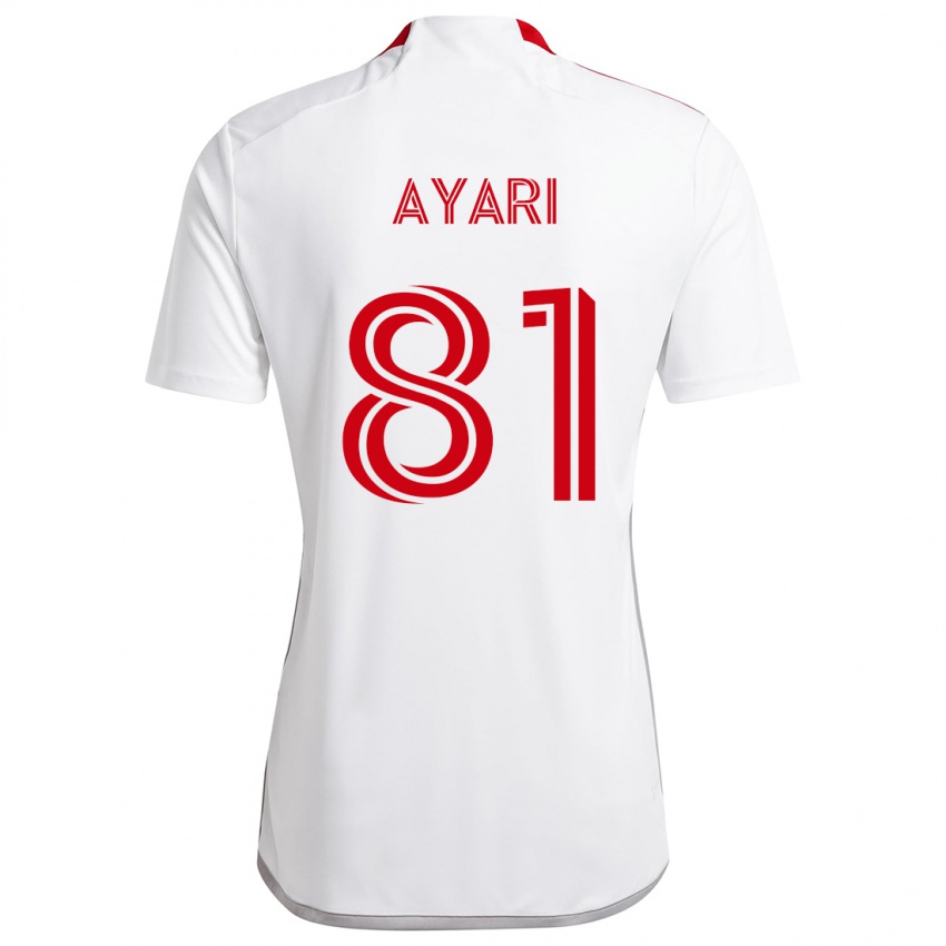 Niño Camiseta Hassan Ayari #81 Blanco Rojo 2ª Equipación 2024/25 La Camisa México