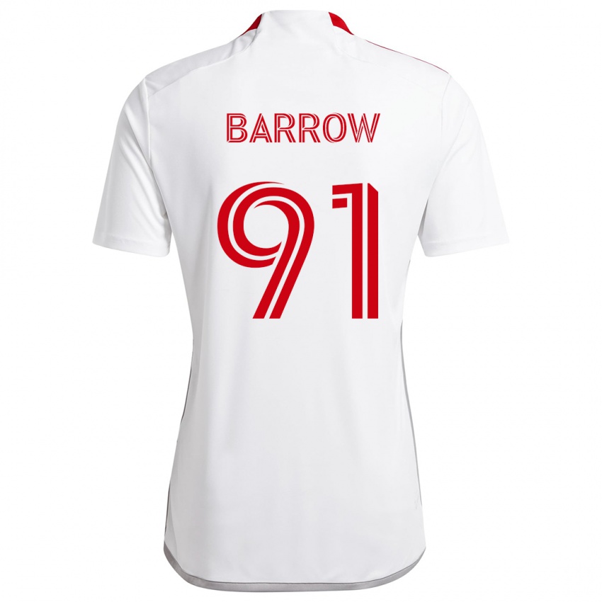 Niño Camiseta Dékwon Barrow #91 Blanco Rojo 2ª Equipación 2024/25 La Camisa México