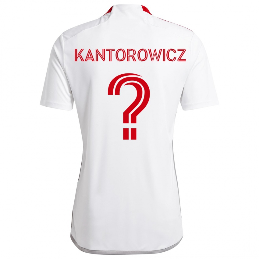 Niño Camiseta Dominic Kantorowicz #0 Blanco Rojo 2ª Equipación 2024/25 La Camisa México