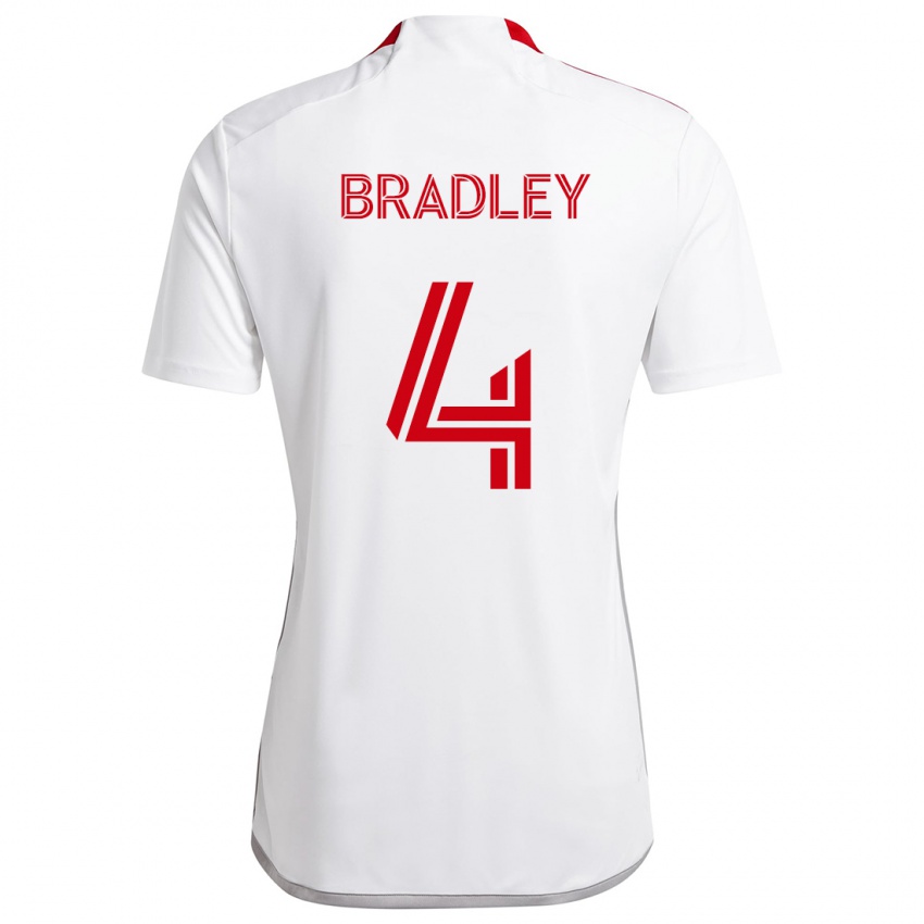 Niño Camiseta Michael Bradley #4 Blanco Rojo 2ª Equipación 2024/25 La Camisa México