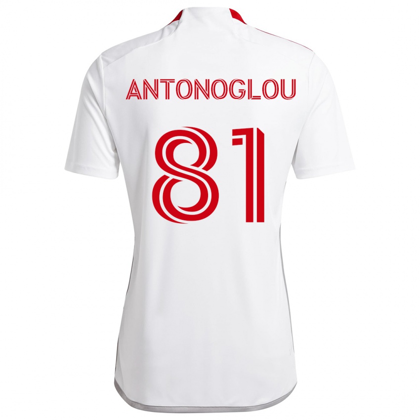 Niño Camiseta Themi Antonoglou #81 Blanco Rojo 2ª Equipación 2024/25 La Camisa México