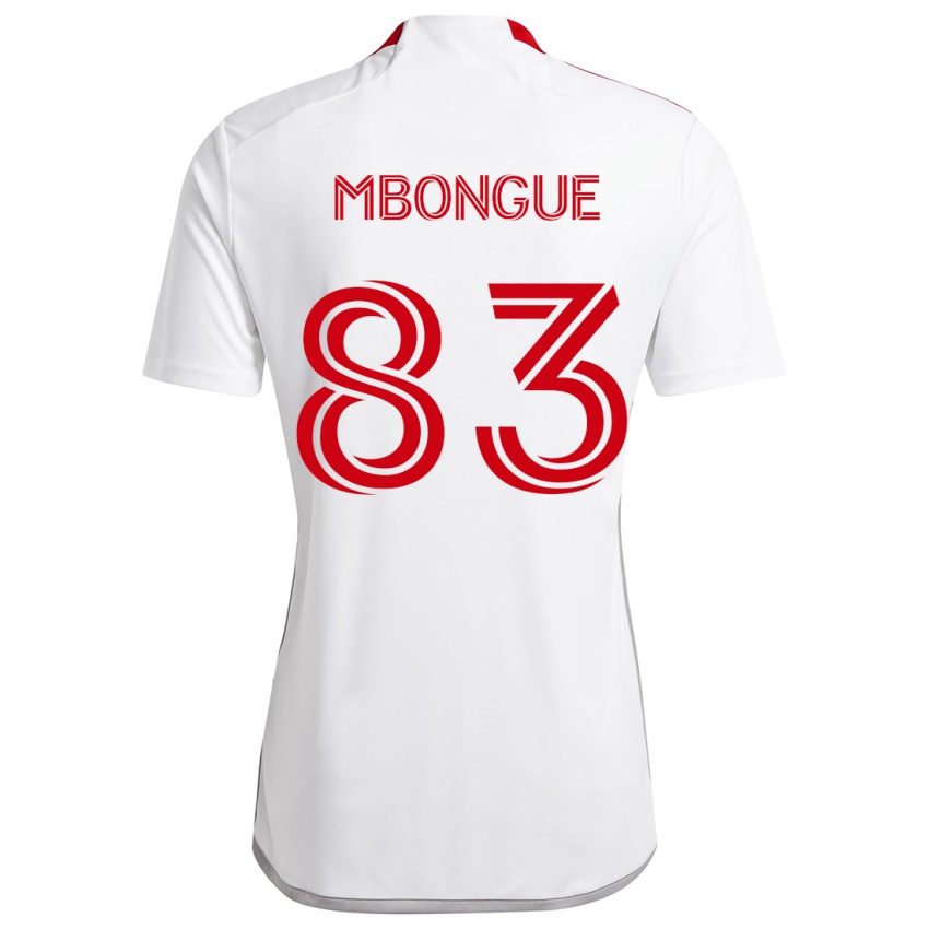 Niño Camiseta Hugo Mbongue #83 Blanco Rojo 2ª Equipación 2024/25 La Camisa México