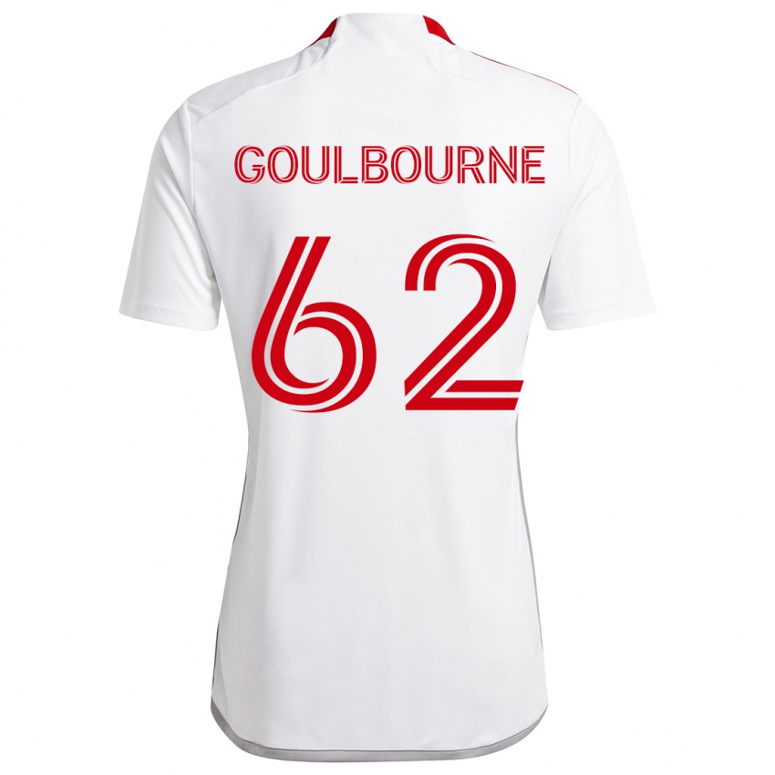 Niño Camiseta Rohan Goulbourne #62 Blanco Rojo 2ª Equipación 2024/25 La Camisa México