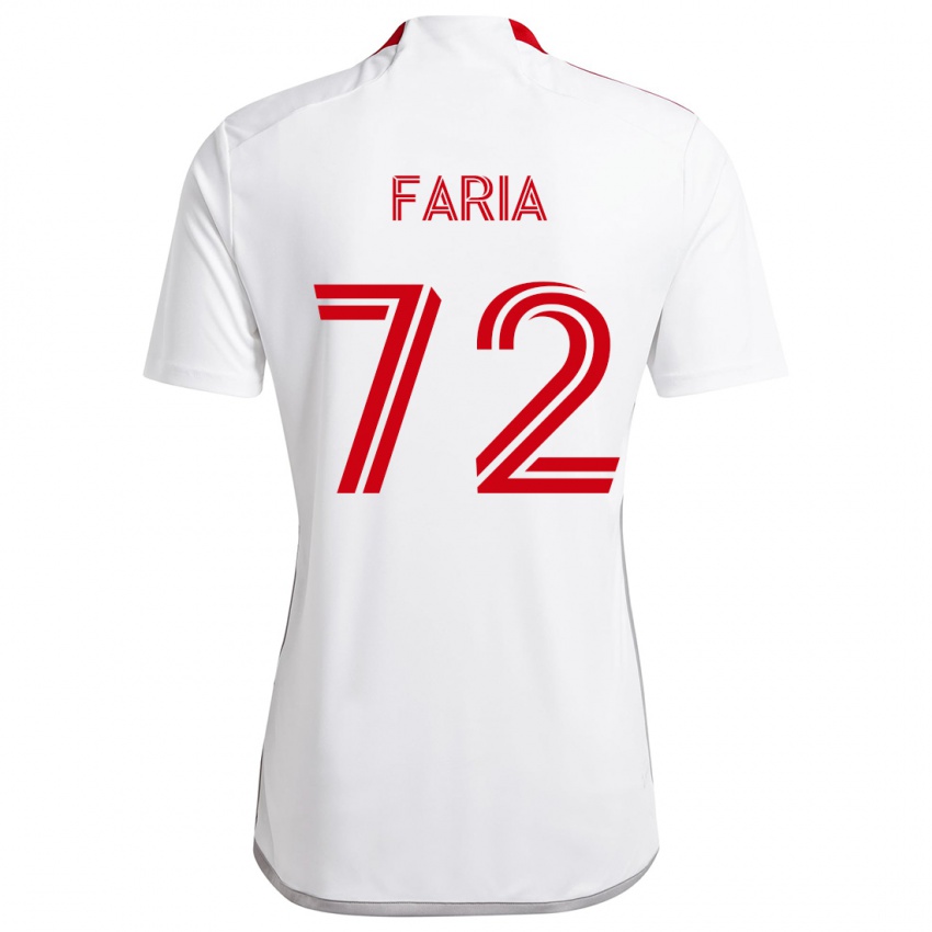 Niño Camiseta Jordan Faria #72 Blanco Rojo 2ª Equipación 2024/25 La Camisa México