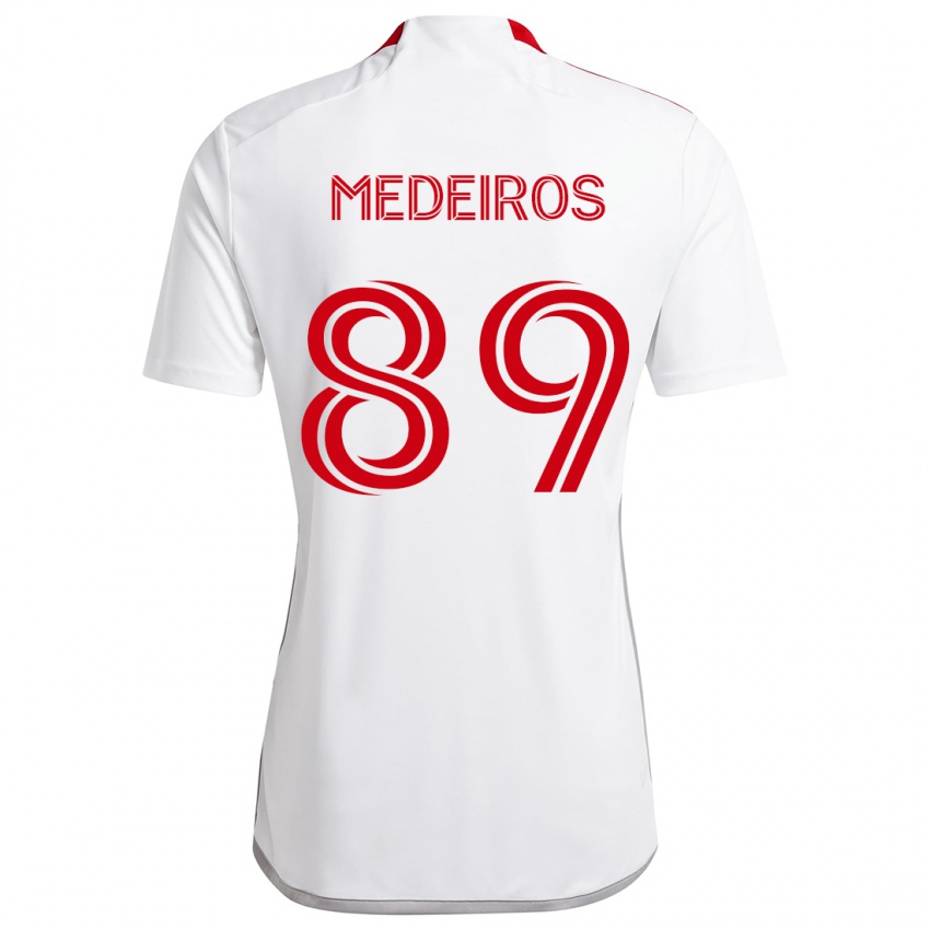 Niño Camiseta Matthew Medeiros #89 Blanco Rojo 2ª Equipación 2024/25 La Camisa México