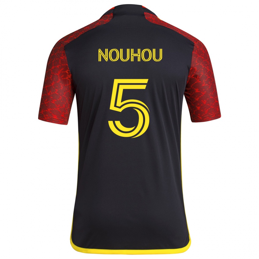 Niño Camiseta Nouhou #5 Negro Rojo 2ª Equipación 2024/25 La Camisa México