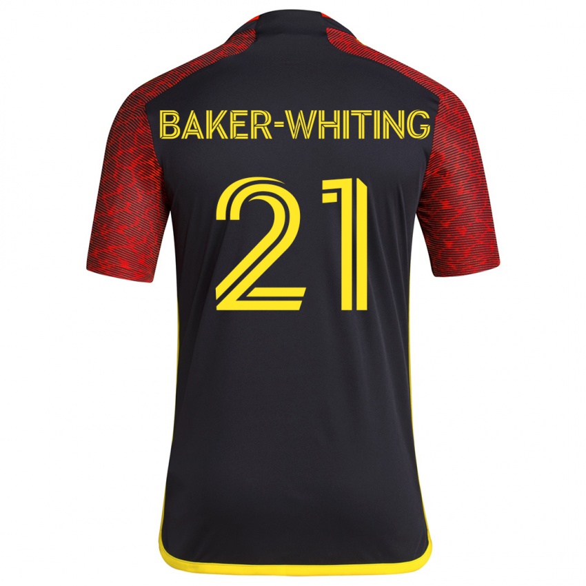 Niño Camiseta Reed Baker-Whiting #21 Negro Rojo 2ª Equipación 2024/25 La Camisa México