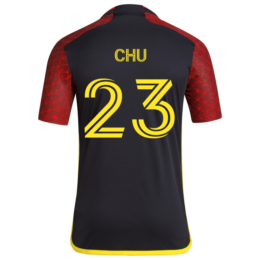 Niño Camiseta Léo Chú #23 Negro Rojo 2ª Equipación 2024/25 La Camisa México