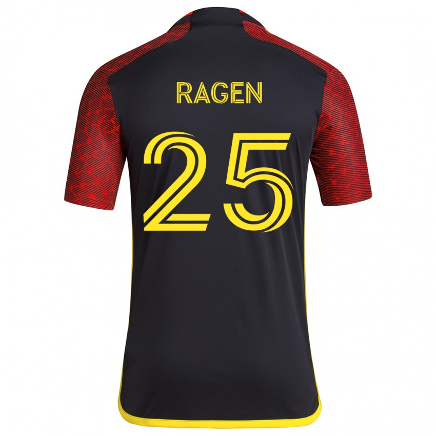 Niño Camiseta Jackson Ragen #25 Negro Rojo 2ª Equipación 2024/25 La Camisa México