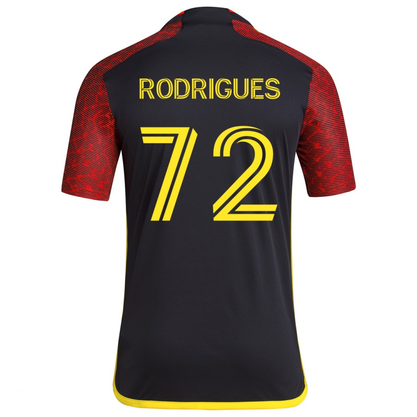 Niño Camiseta Braudílio Rodrigues #72 Negro Rojo 2ª Equipación 2024/25 La Camisa México