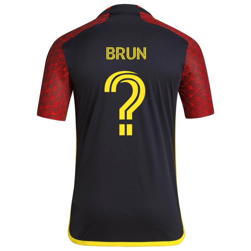 Niño Camiseta Shaun Brun #0 Negro Rojo 2ª Equipación 2024/25 La Camisa México