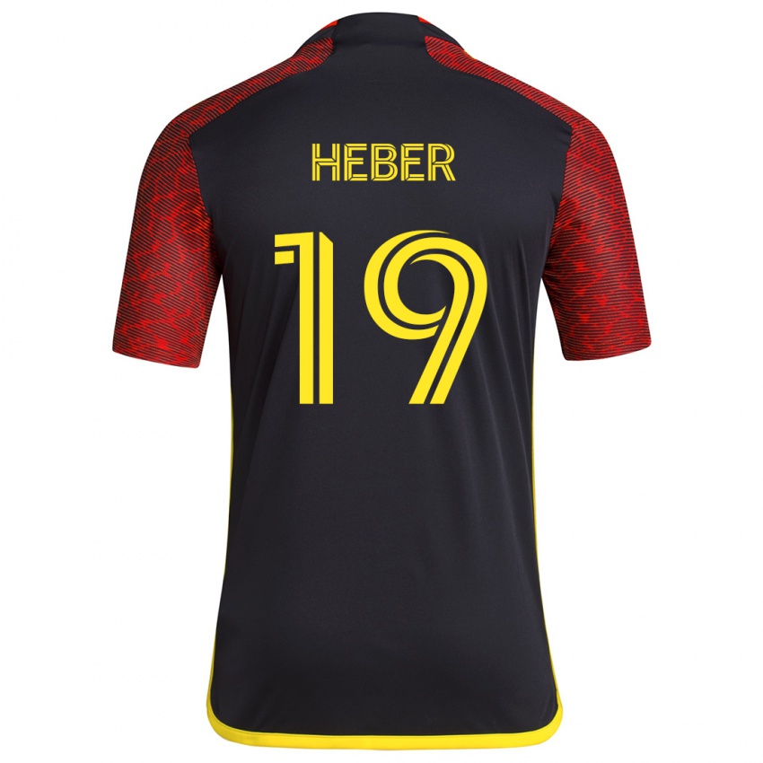 Niño Camiseta Héber #19 Negro Rojo 2ª Equipación 2024/25 La Camisa México