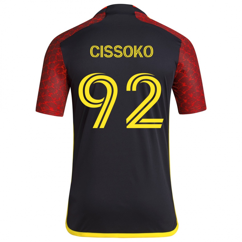 Niño Camiseta Abdoulaye Cissoko #92 Negro Rojo 2ª Equipación 2024/25 La Camisa México