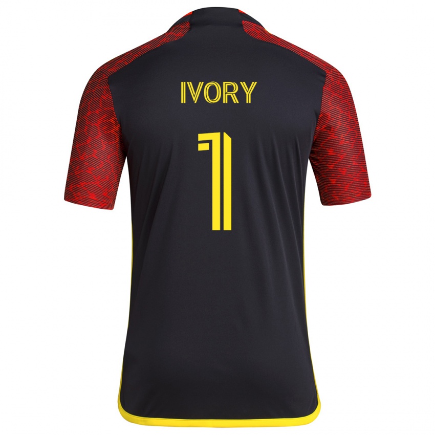 Niño Camiseta Laurel Ivory #1 Negro Rojo 2ª Equipación 2024/25 La Camisa México