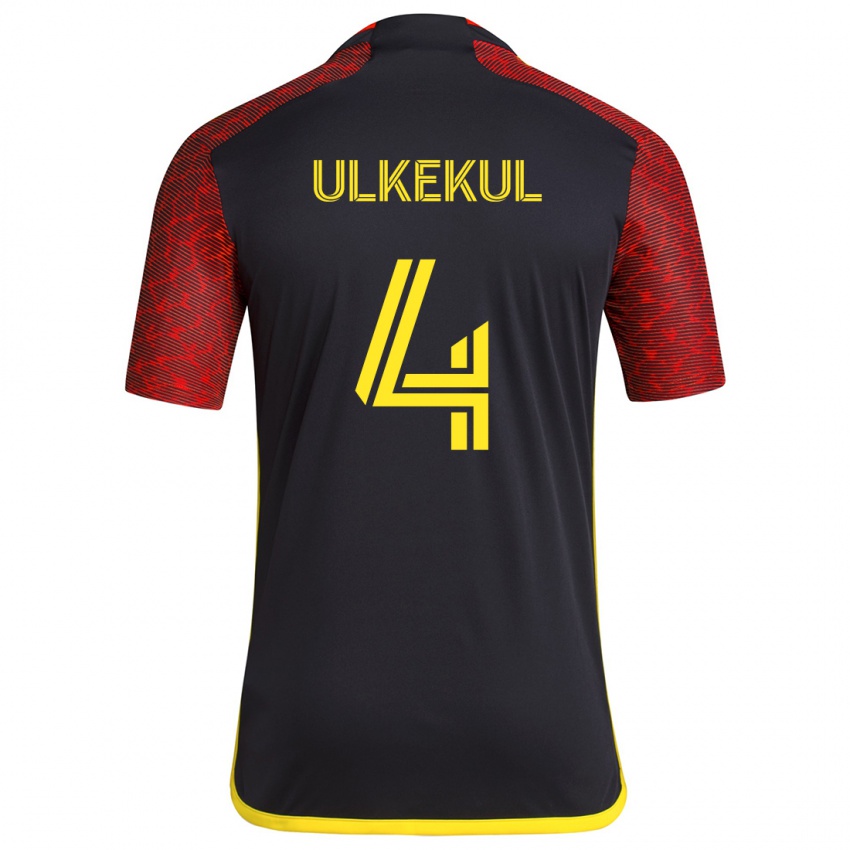 Niño Camiseta Jodi Ulkekul #4 Negro Rojo 2ª Equipación 2024/25 La Camisa México