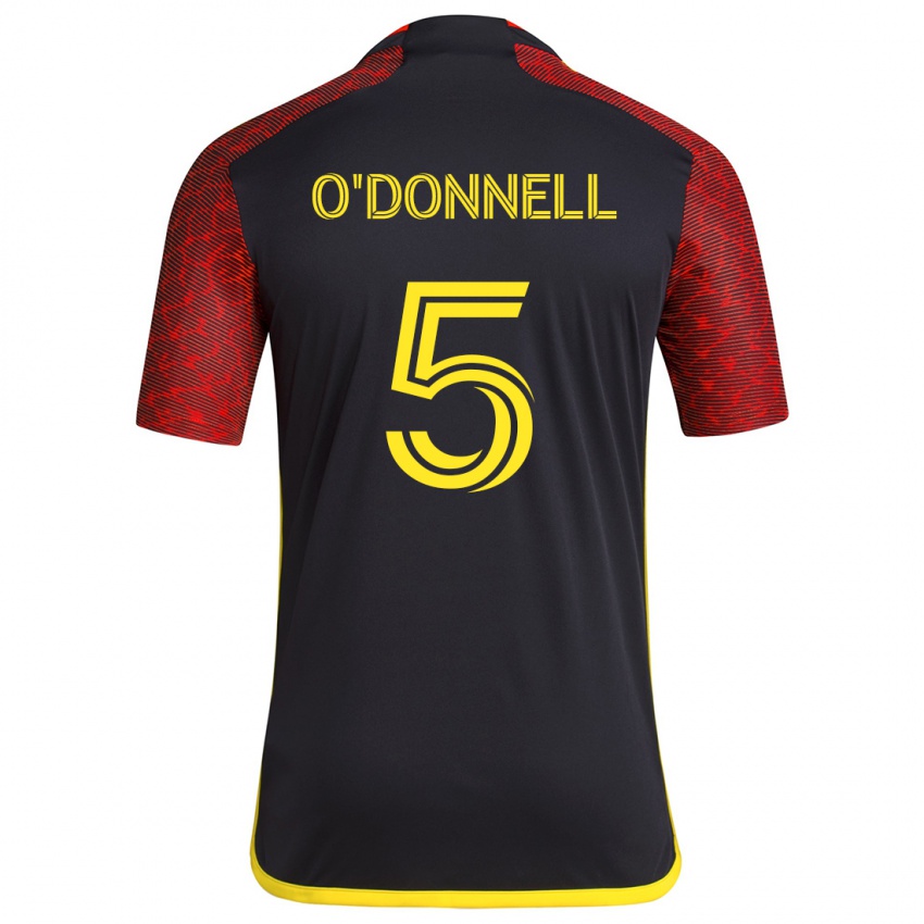 Niño Camiseta Kristina O'donnell #5 Negro Rojo 2ª Equipación 2024/25 La Camisa México