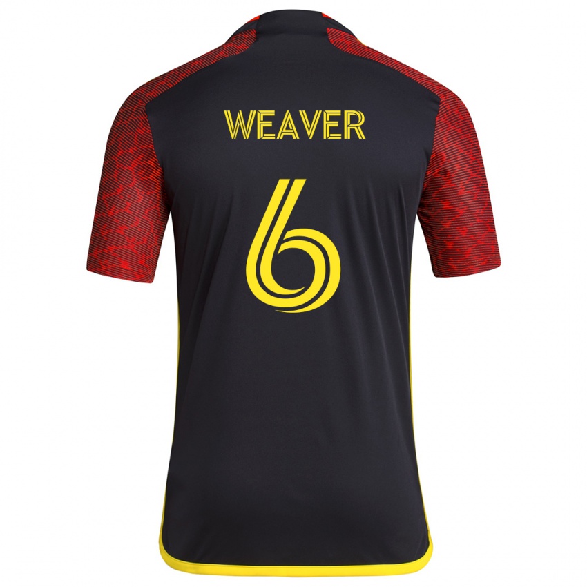 Niño Camiseta Morgan Weaver #6 Negro Rojo 2ª Equipación 2024/25 La Camisa México