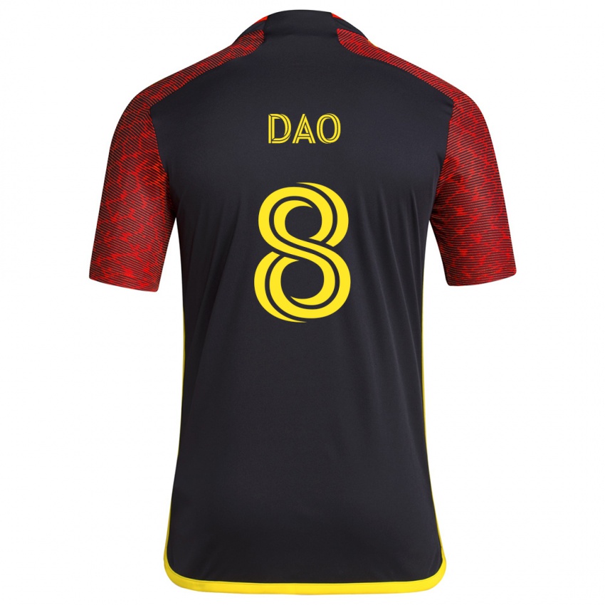 Niño Camiseta Kaylee Dao #8 Negro Rojo 2ª Equipación 2024/25 La Camisa México